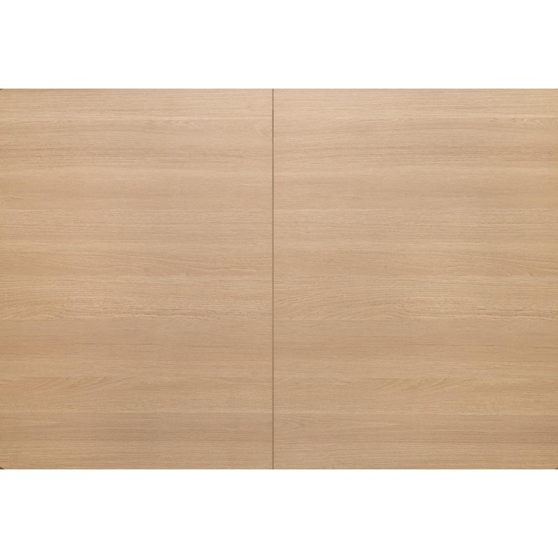 'GIACOMO Extendable Table, Top - Natural, Leg - Black' 'GIACOMO Extendable Table, Top - Natural, Leg - Black'