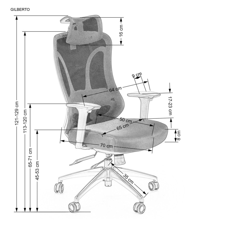 'GILBERTO Black Office Chair' 'GILBERTO Black Office Chair'