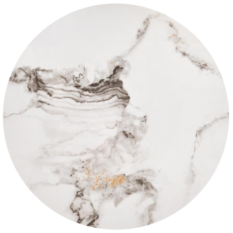 'GILDA Set of 3 Benches, White Marble / Black' 'GILDA Set of 3 Benches, White Marble / Black'