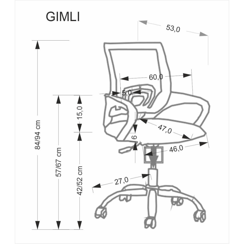 'GIMLI Office Chair, Black' 'GIMLI Office Chair, Black'