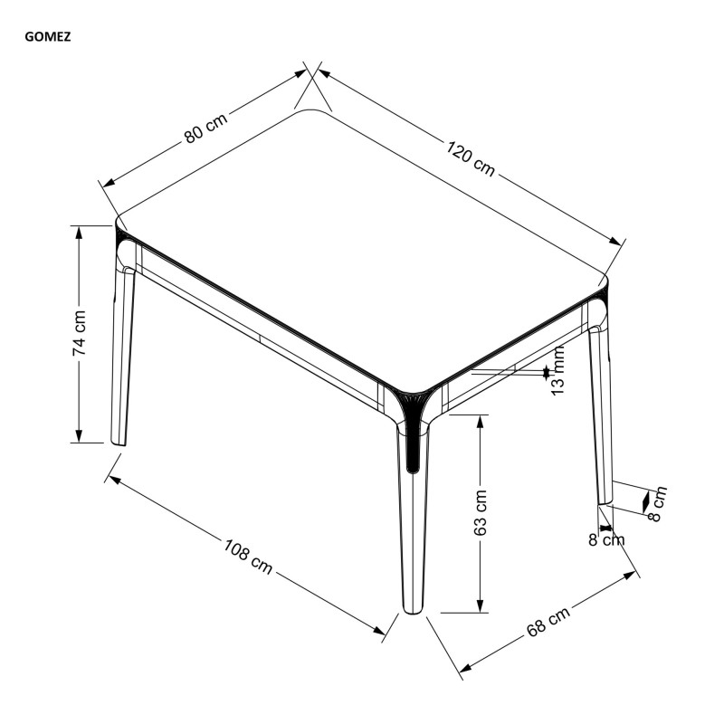 'GOMEZ Smoked Table' 'GOMEZ Smoked Table'