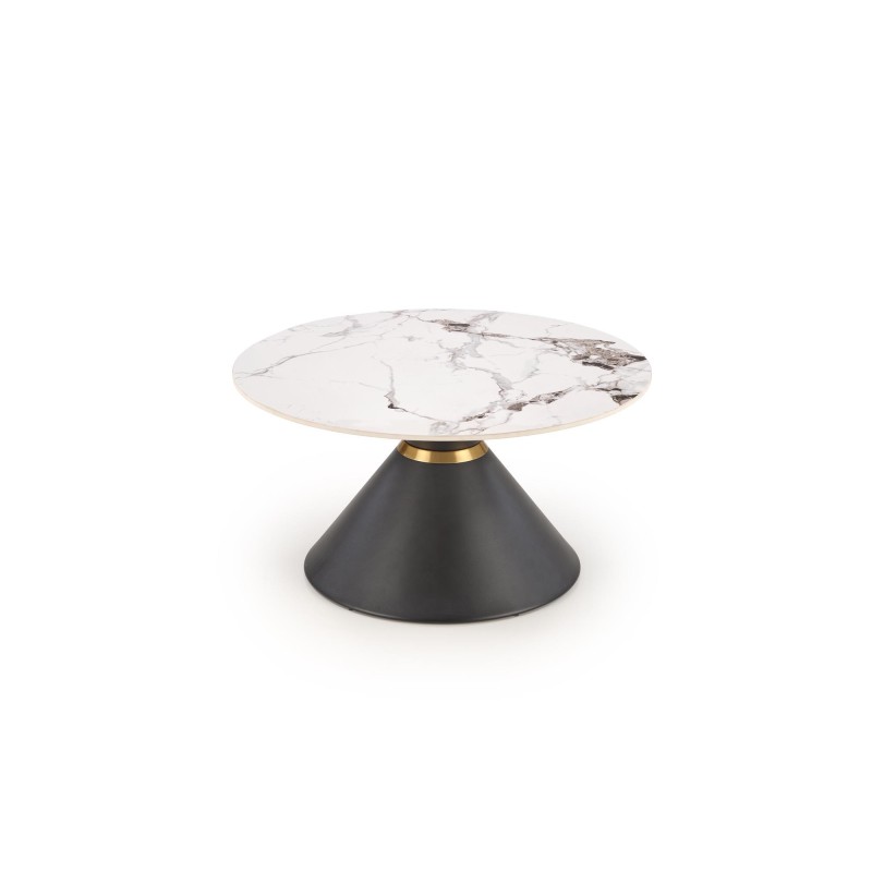 'GORETTI White Marble / Black Coffee Table' 'GORETTI White Marble / Black Coffee Table'