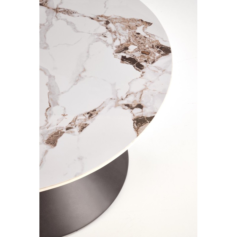 'GORETTI White Marble / Black Coffee Table' 'GORETTI White Marble / Black Coffee Table'