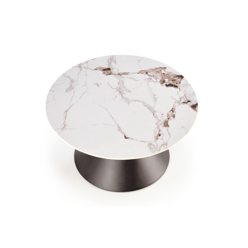 'GORETTI White Marble / Black Coffee Table' 'GORETTI White Marble / Black Coffee Table'
