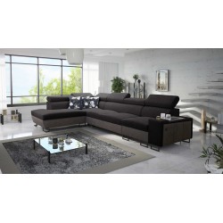 Ecksofa Prestige XI Mini mit Schlaffunktion und USB-Anschluss - Weich im Griff, Freya 210.25 + Tauro 8207