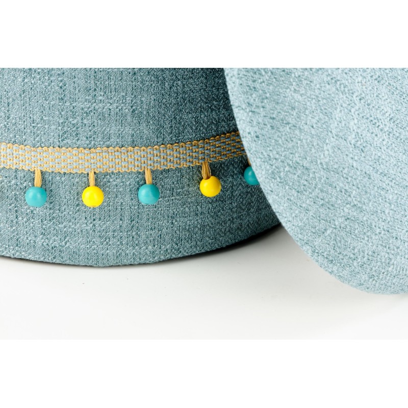 'GRADO Set of 2 Poufs, Light Blue' 'GRADO Set of 2 Poufs, Light Blue'