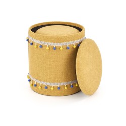 'GRADO Set of 2 Poufs, Yellow' 'GRADO Set of 2 Poufs, Yellow'
