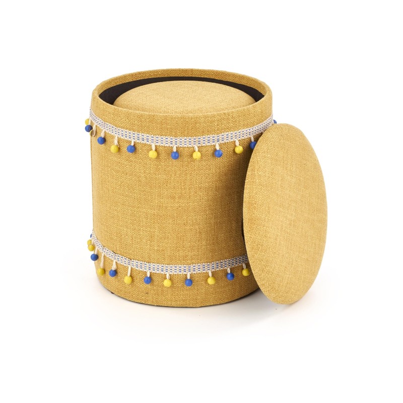 'GRADO Set of 2 Poufs, Yellow' 'GRADO Set of 2 Poufs, Yellow'