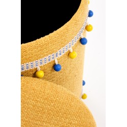 'GRADO Set of 2 Poufs, Yellow' 'GRADO Set of 2 Poufs, Yellow'