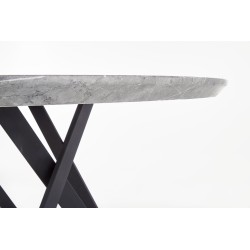 'GUSTIMO Round Table, Top - Ash Grey Marble, Frame - Black' 'GUSTIMO Round Table, Top - Ash Grey Marble, Frame - Black'