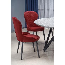 'GUSTIMO Round Table, Top - Ash Grey Marble, Frame - Black' 'GUSTIMO Round Table, Top - Ash Grey Marble, Frame - Black'