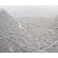 'GUSTIMO Round Table, Top - Ash Grey Marble, Frame - Black' 'GUSTIMO Round Table, Top - Ash Grey Marble, Frame - Black'