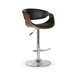 'H100 Walnut / Black Bar Stool'