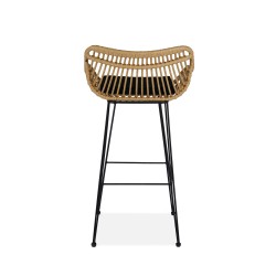 'H105 Natural / Black Bar Stool' 'H105 Natural / Black Bar Stool'