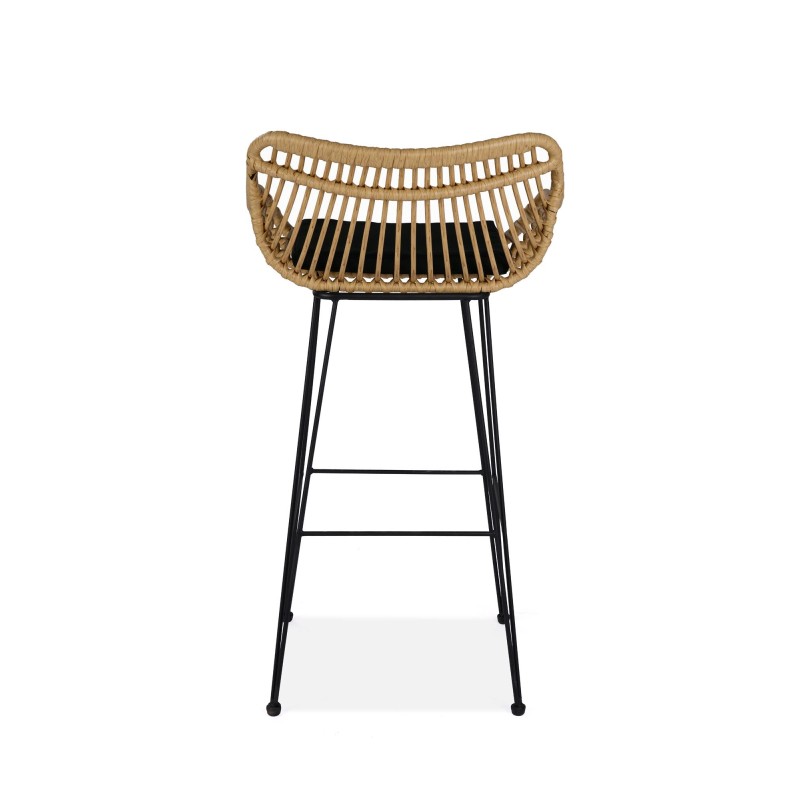 'H105 Natural / Black Bar Stool' 'H105 Natural / Black Bar Stool'
