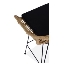 'H105 Natural / Black Bar Stool' 'H105 Natural / Black Bar Stool'