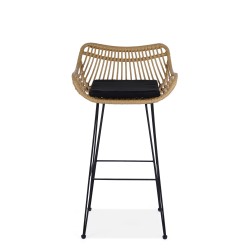 'H105 Natural / Black Bar Stool' 'H105 Natural / Black Bar Stool'