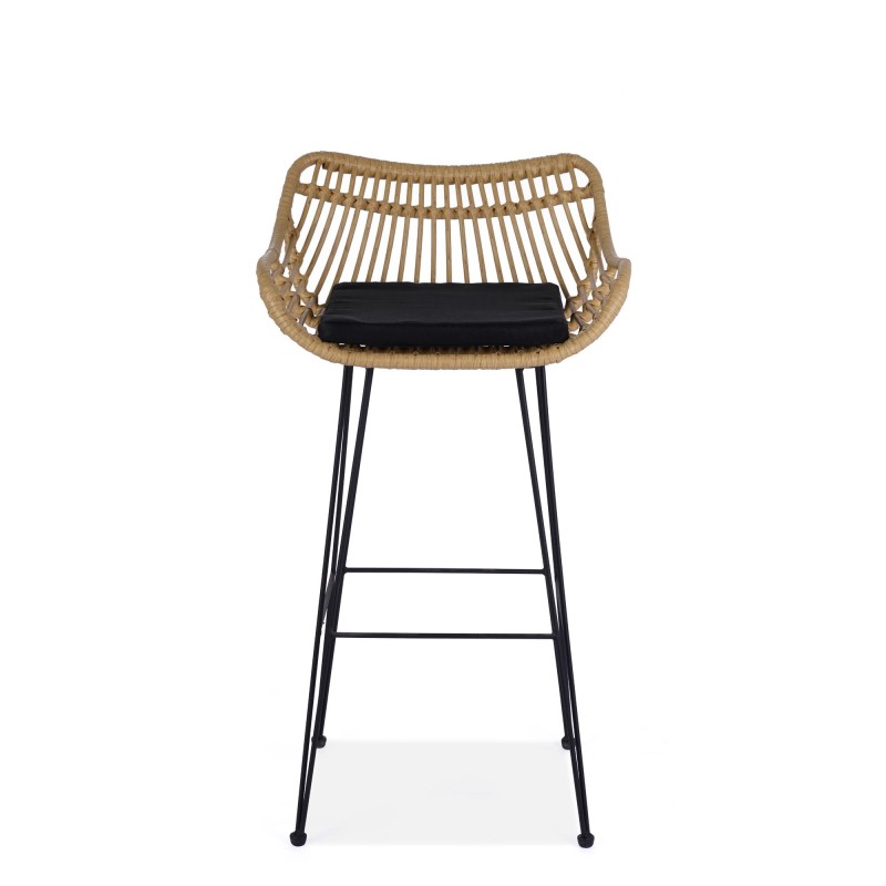 'H105 Natural / Black Bar Stool' 'H105 Natural / Black Bar Stool'