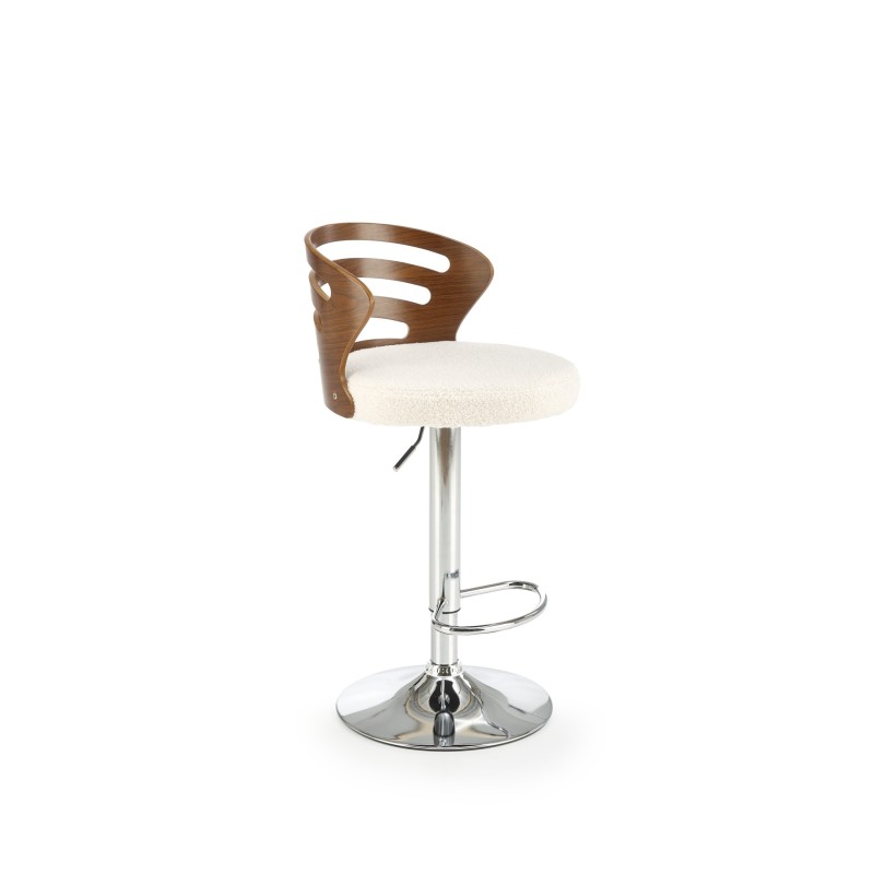 'H109 Cream / Walnut Bar Stool' 'H109 Cream / Walnut Bar Stool'