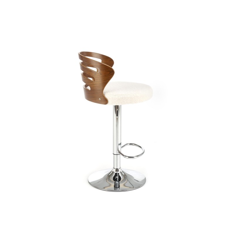 'H109 Cream / Walnut Bar Stool' 'H109 Cream / Walnut Bar Stool'