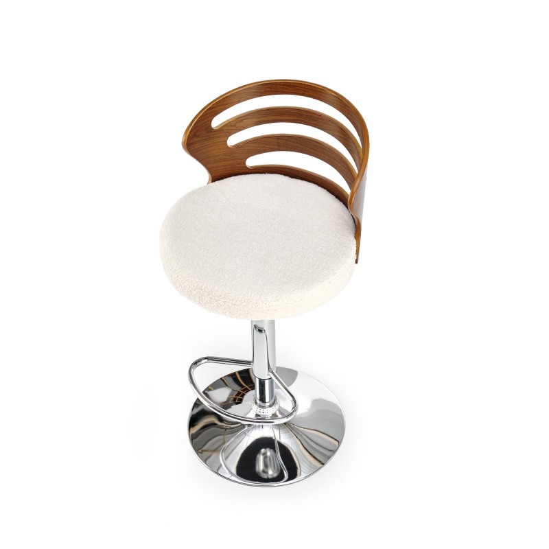 'H109 Cream / Walnut Bar Stool' 'H109 Cream / Walnut Bar Stool'