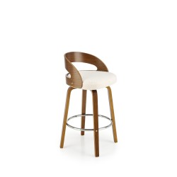 'H110 Cream / Walnut Bar Stool'