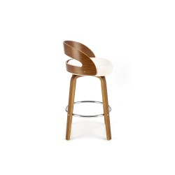 'H110 Cream / Walnut Bar Stool' 'H110 Cream / Walnut Bar Stool'