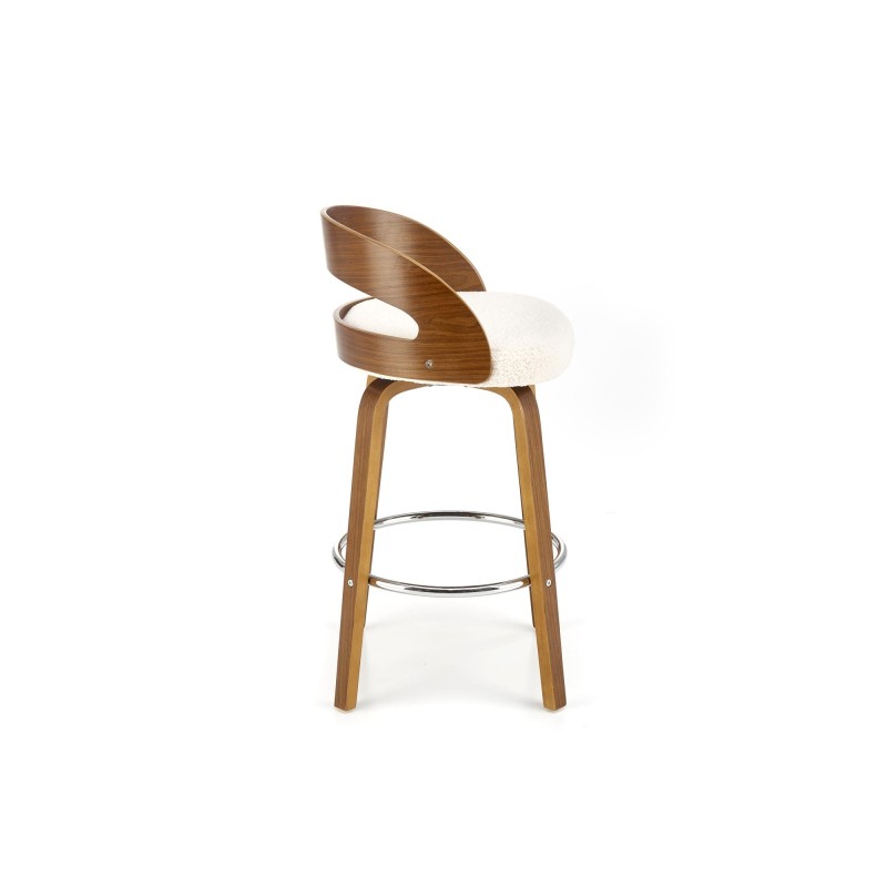 'H110 Cream / Walnut Bar Stool' 'H110 Cream / Walnut Bar Stool'