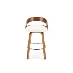 'H110 Cream / Walnut Bar Stool' 'H110 Cream / Walnut Bar Stool'