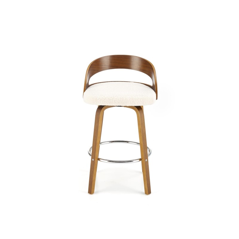 'H110 Cream / Walnut Bar Stool' 'H110 Cream / Walnut Bar Stool'
