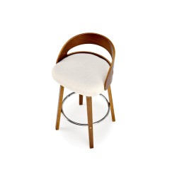 'H110 Cream / Walnut Bar Stool' 'H110 Cream / Walnut Bar Stool'