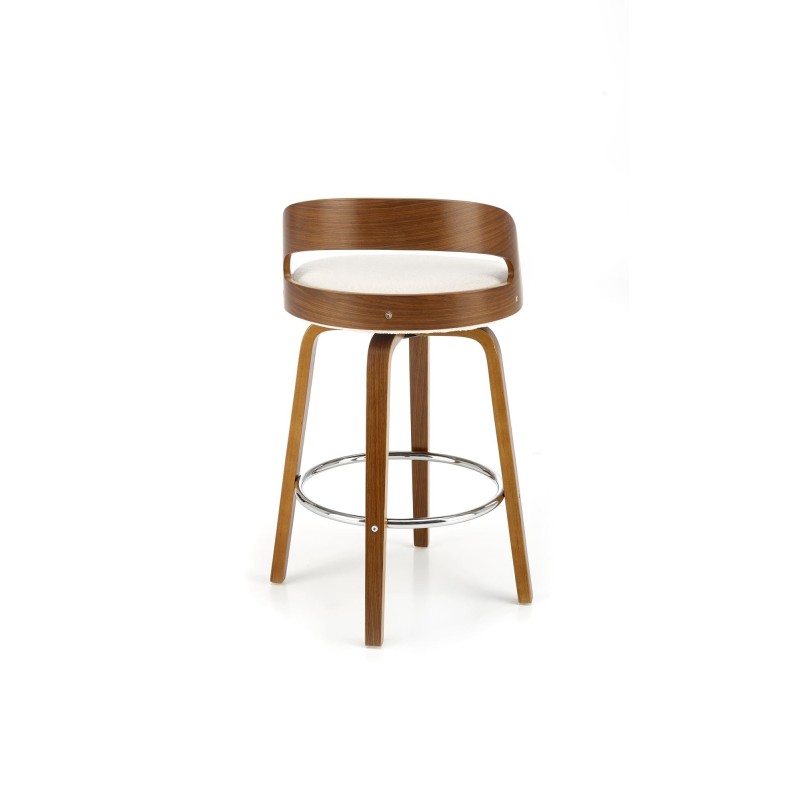 'H110 Cream / Walnut Bar Stool' 'H110 Cream / Walnut Bar Stool'