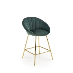 'H112 Dark Green / Gold Bar Stool'