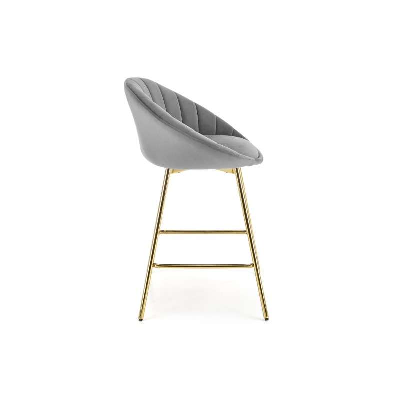 'H112 Ash Grey / Gold Bar Stool' 'H112 Ash Grey / Gold Bar Stool'