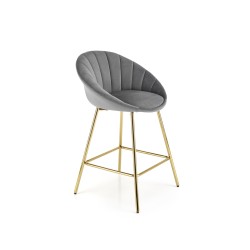 'H112 Ash Grey / Gold Bar Stool' 'H112 Ash Grey / Gold Bar Stool'