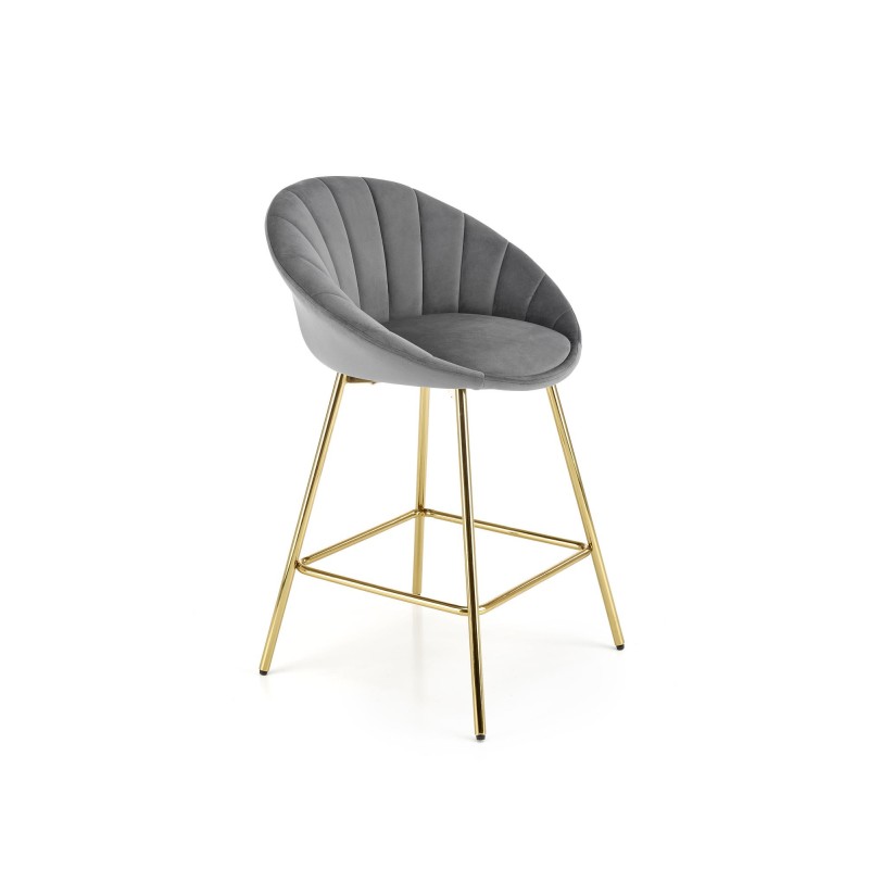 'H112 Ash Grey / Gold Bar Stool' 'H112 Ash Grey / Gold Bar Stool'