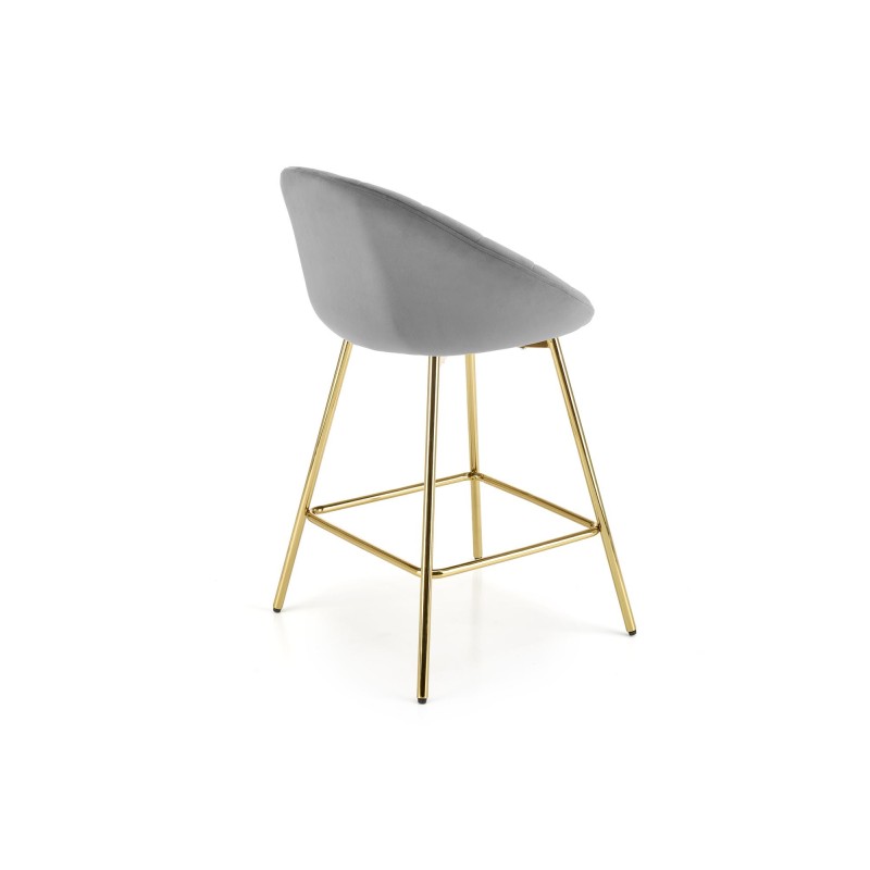 'H112 Ash Grey / Gold Bar Stool' 'H112 Ash Grey / Gold Bar Stool'