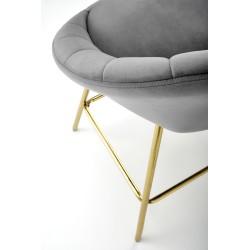 'H112 Ash Grey / Gold Bar Stool' 'H112 Ash Grey / Gold Bar Stool'