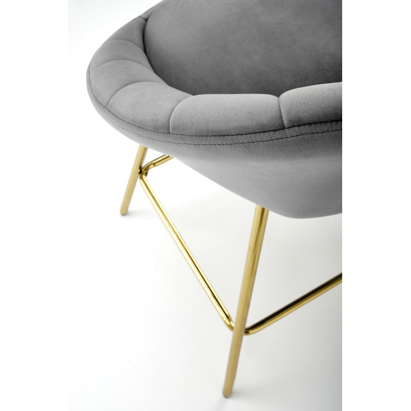 'H112 Ash Grey / Gold Bar Stool' 'H112 Ash Grey / Gold Bar Stool'