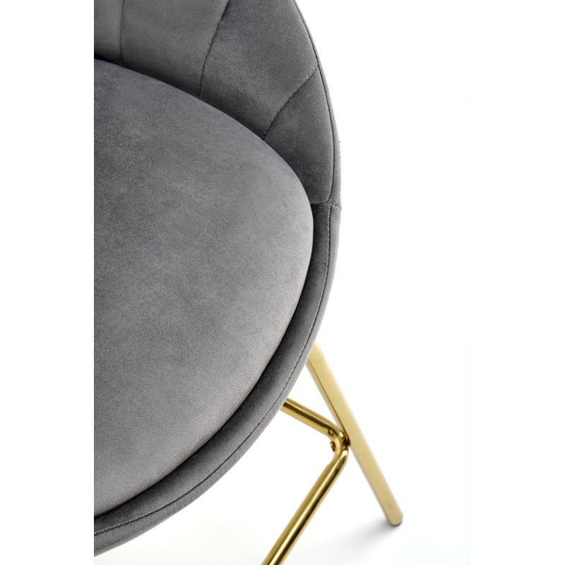 'H112 Ash Grey / Gold Bar Stool' 'H112 Ash Grey / Gold Bar Stool'