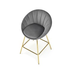 'H112 Ash Grey / Gold Bar Stool' 'H112 Ash Grey / Gold Bar Stool'