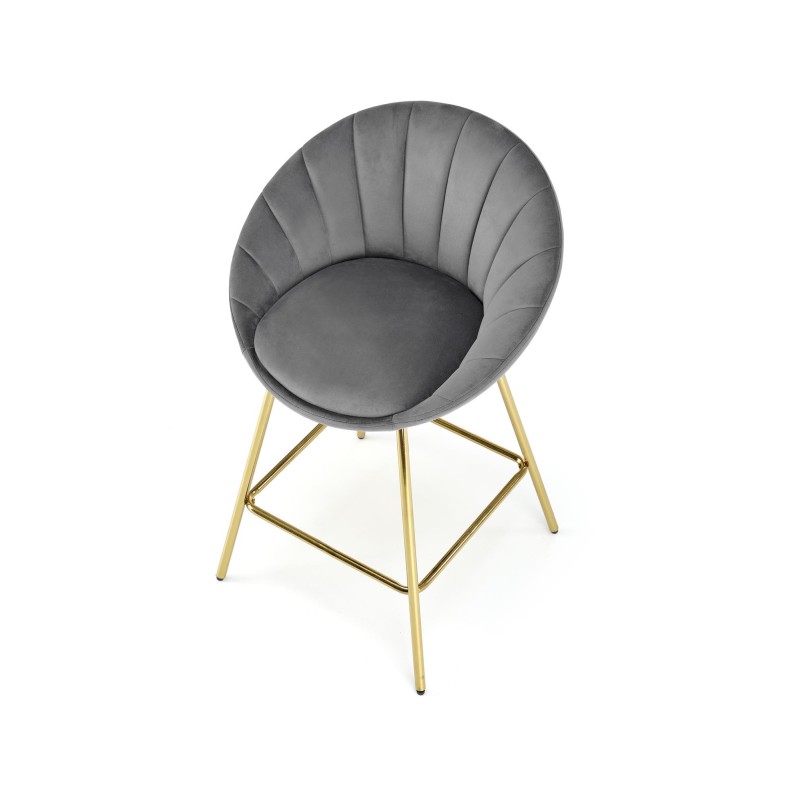 'H112 Ash Grey / Gold Bar Stool' 'H112 Ash Grey / Gold Bar Stool'