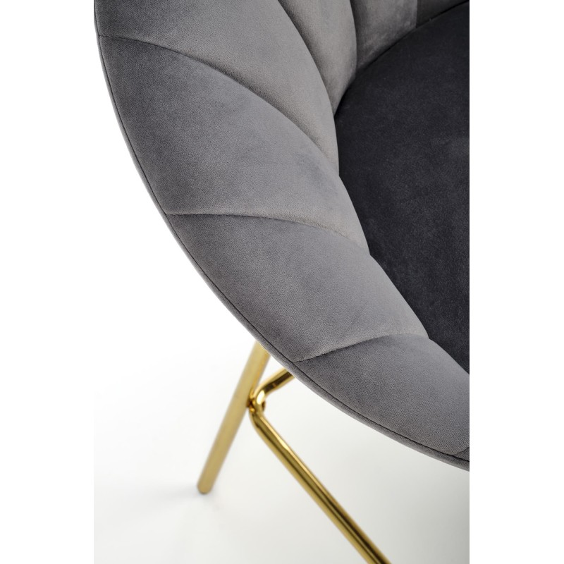 'H112 Ash Grey / Gold Bar Stool' 'H112 Ash Grey / Gold Bar Stool'