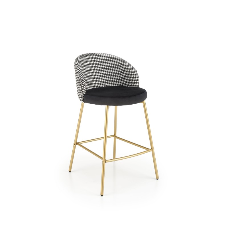 'H113 Black / White Bar Stool'