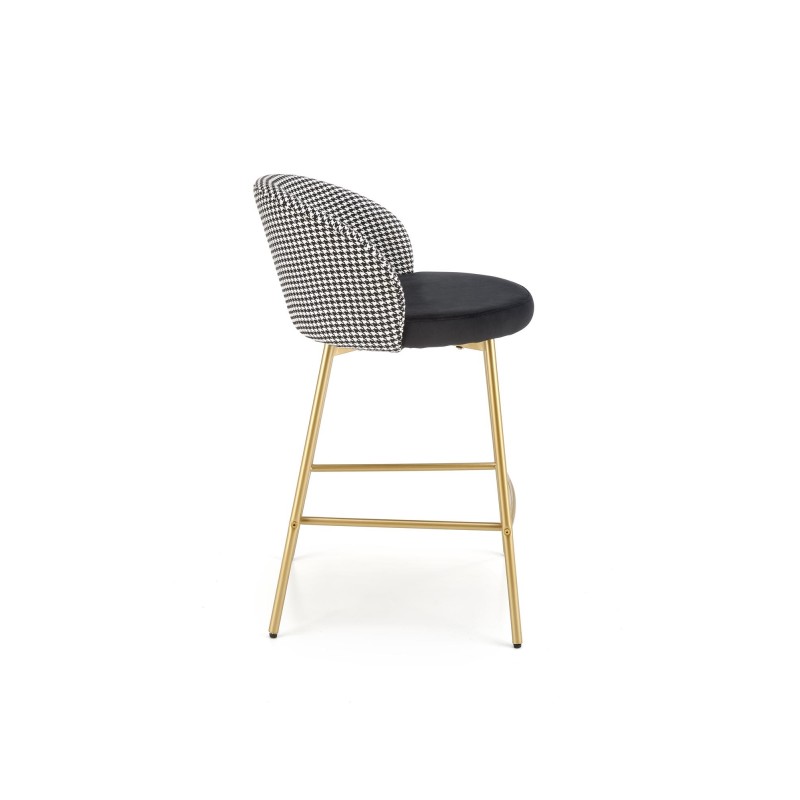 'H113 Black / White Bar Stool' 'H113 Black / White Bar Stool'