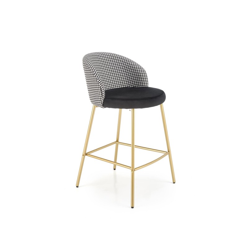 'H113 Black / White Bar Stool' 'H113 Black / White Bar Stool'