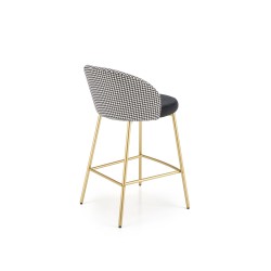 'H113 Black / White Bar Stool' 'H113 Black / White Bar Stool'