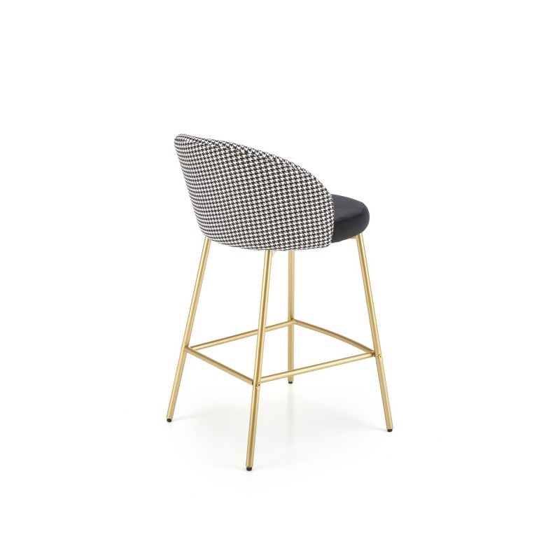 'H113 Black / White Bar Stool' 'H113 Black / White Bar Stool'