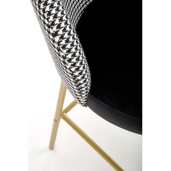 'H113 Black / White Bar Stool' 'H113 Black / White Bar Stool'