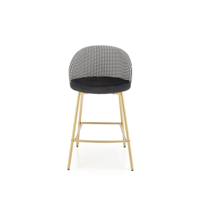 'H113 Black / White Bar Stool' 'H113 Black / White Bar Stool'